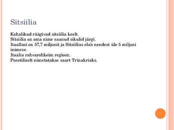 Sitsiilia #3