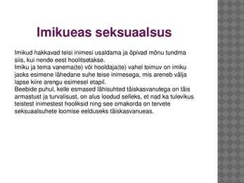 Seksuaalsus imiku- ja lapseeas #2