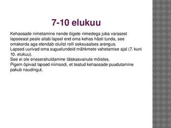 Seksuaalsus imiku- ja lapseeas #6