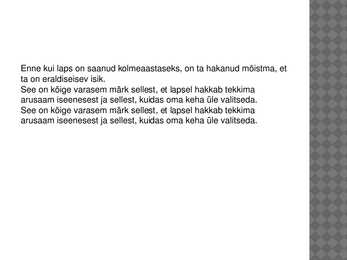 Seksuaalsus imiku- ja lapseeas #10