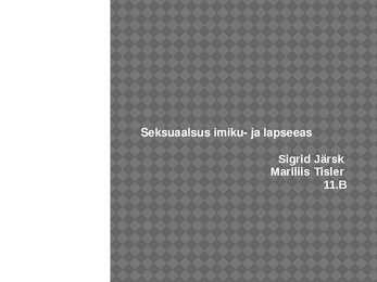 Seksuaalsus imiku- ja lapseeas