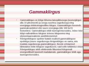 Gammakiirgus #2
