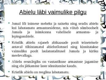 Abielu on Jumalast #4