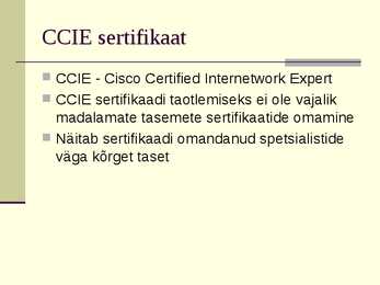 Cisco sertifikaadid #11