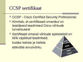 Cisco sertifikaadid #9