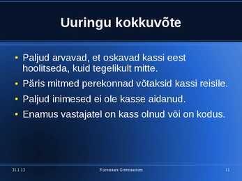 Kasside eest hoolitsemine #11