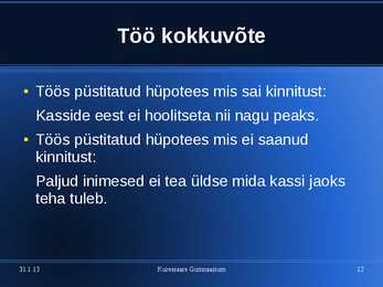 Kasside eest hoolitsemine #12
