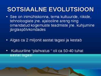 Evolutsiooni mõiste ja vormid #11