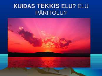 Evolutsiooni mõiste ja vormid #4