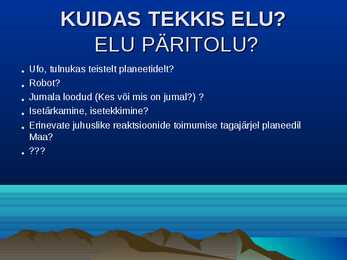 Evolutsiooni mõiste ja vormid #5