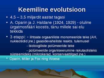 Evolutsiooni mõiste ja vormid #8