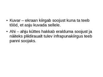 Infrapunakiirguse tehisallikad #2
