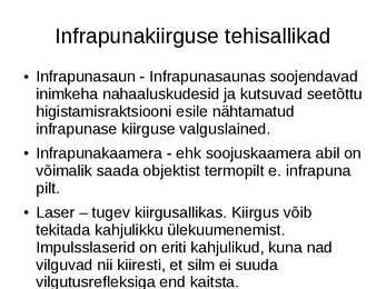 Infrapunakiirguse tehisallikad