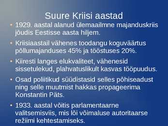 Eesti vabariik kahe maailmasõja vahel #4