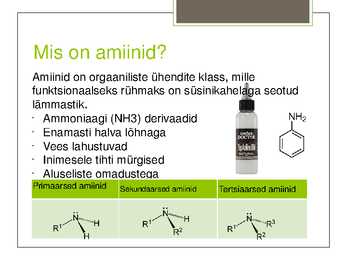 Esitlus amiinide praktilisest tähtsusest #2