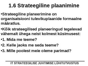 IT juhtimine #12