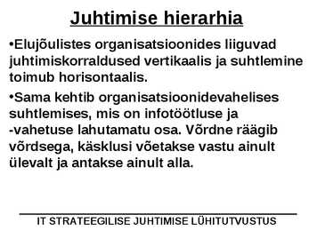 IT juhtimine #8