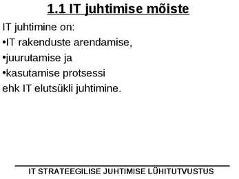 IT juhtimine
