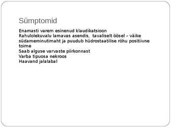 Alajäseme kriitiline krooniline isheemia #6