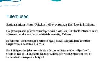 Haiglaravi korraldus Eestis ja haiglate liigid #23