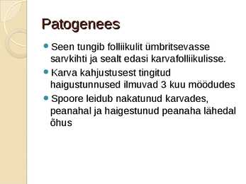 Juustega kaetud peanaha dermatofüütia #4