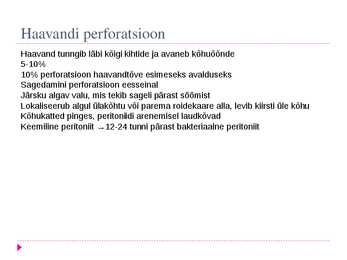 Peptilise haavandi tüsistused #16