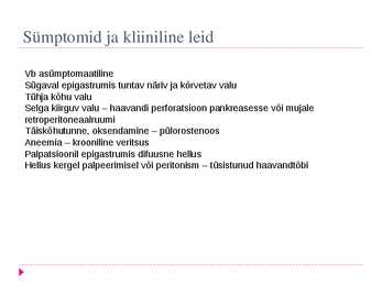 Peptilise haavandi tüsistused #4