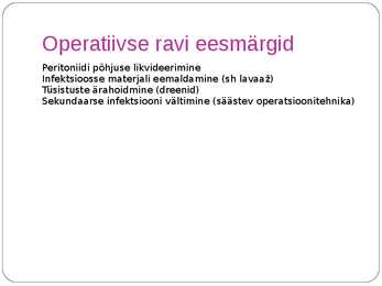 Peritoniit ettekanne #12