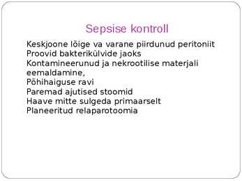 Peritoniit ettekanne #13