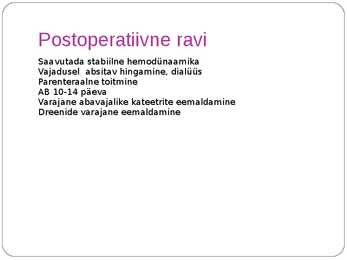 Peritoniit ettekanne #15