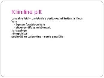 Peritoniit ettekanne #5