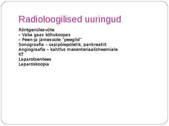 Peritoniit ettekanne #9