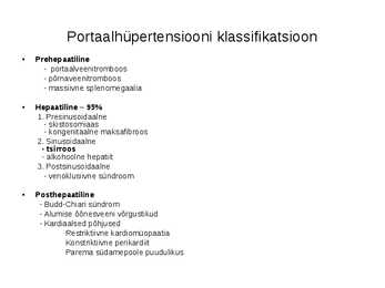 Portaalhupertensioon #3