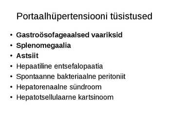 Portaalhupertensioon #5