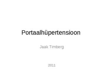Portaalhupertensioon