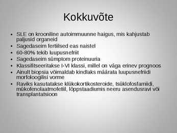 Süsteemne erütematoosne luupus #11