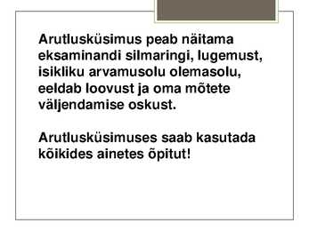 Arutluse kirjutamine #2