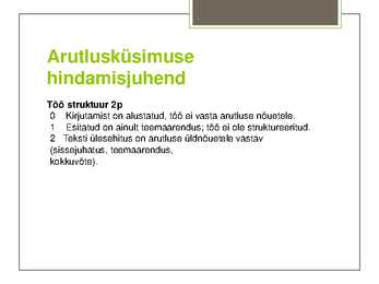Arutluse kirjutamine #12