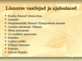 Linnutee ehk Galaktika #5