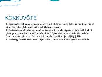 ELEKTRIOHUTUSE TAGAMINE KODUS JA TÖÖL #14