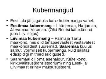 Eesti ala valitsemine Rootsi ajal #2