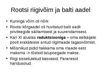 Eesti ala valitsemine Rootsi ajal #6