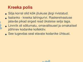 Kreeka riik ja ühiskond #4