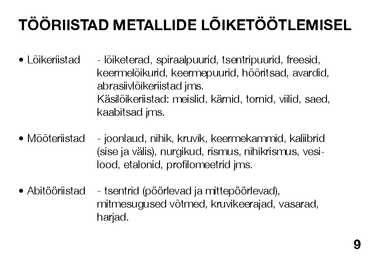 METALLIDE LÕIKETÖÖTLEMISE TEHNOLOOGIA ABC #14