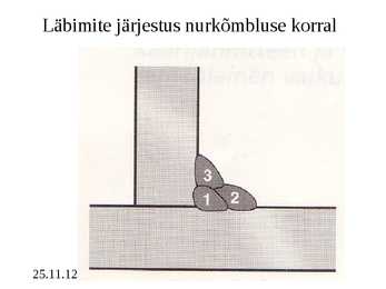 Keevituse õmbluse teostamise tehnoloogia #12