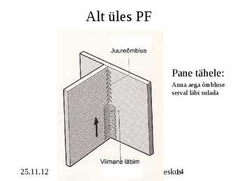 Keevituse õmbluse teostamise tehnoloogia #14