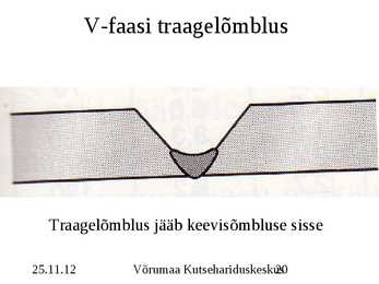 Keevituse õmbluse teostamise tehnoloogia #20