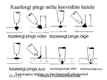 Keevituse õmbluse teostamise tehnoloogia #5