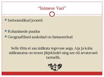 Presentatsioon Tuglasest-Elulugu-looming ja  Inimese Vari-analüüs #10