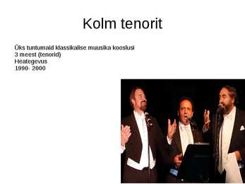 Kolm tenorit